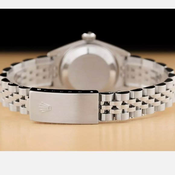 MINT ROLEX DATEJUST SILVER GOLD DIAMOND WATCH